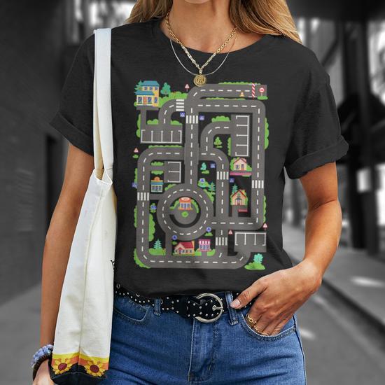 Funny Dad & Kids T-Shirt - "Play Cars On Daddy's Back" Graphic Tee For Family Fun - View #2