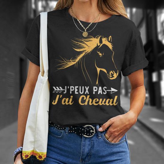 Homme Cadeau Drôle L'équitation Pour Amoureux Des Chevaux Jockey T