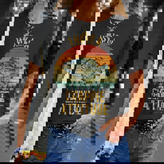 S@ 90s FishingFish CrappieAttitude Tシャツ S@ 90s FishingFish CrappieAttitude Tシャツ I Have A Crappie