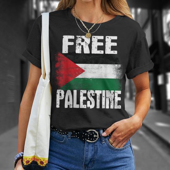 T-shirt Palestine – Gaza, Rafah, Chan Yunis, Noir, 100% Coton, Toutes Tailles, Neuf Sans étiquette
