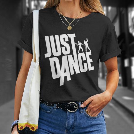 Just Dance White Text T-Shirt - Thegiftio