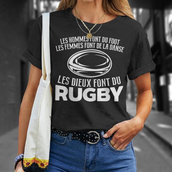Sweat à Capuche Les Dieux Font Du Rugby - Cadeau XV De France Pour Fans De Rugby