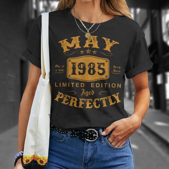 T-shirt Vintage 39 Ans Millésime 1986 – Coton 100%, Style Vieilli, Cadeau Anniversaire