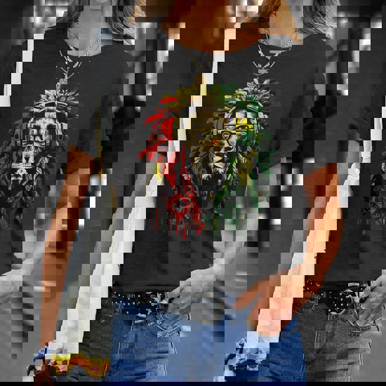 Distressed Headphones And Rasta Music Wave T-Shirt Distressed Headphones And Rasta Music Wave T-Shirt