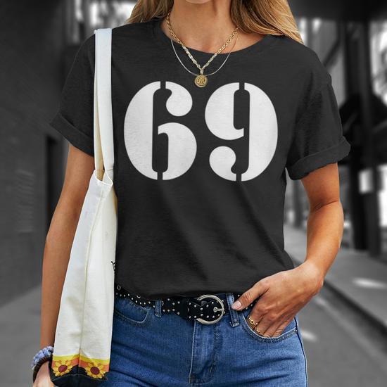 Sixty Nine Number 69 Numbered T-Shirt - Monsterry