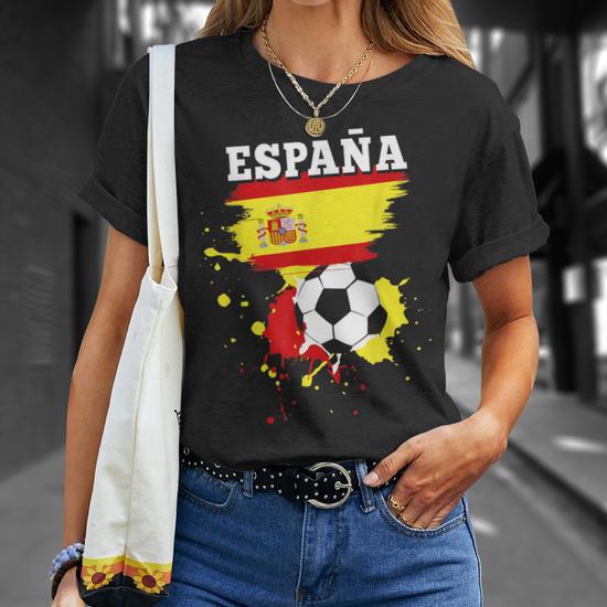 T-Shirt Espagne "ESPANA" Noir - Marque B&C - Neuf Avec étiquettes - Homme - Coton