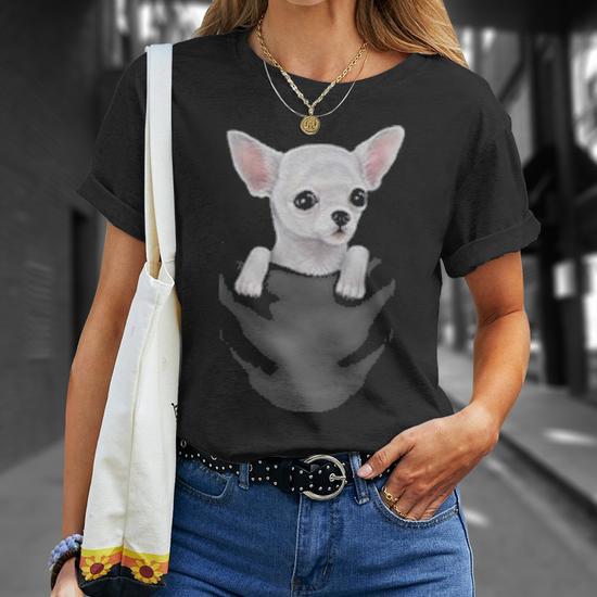 Chihuahua pocket shirt best sale