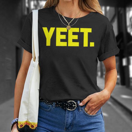 Yeet Meme Retro Bright Yellow Millennial Meme T-Shirt - Monsterry