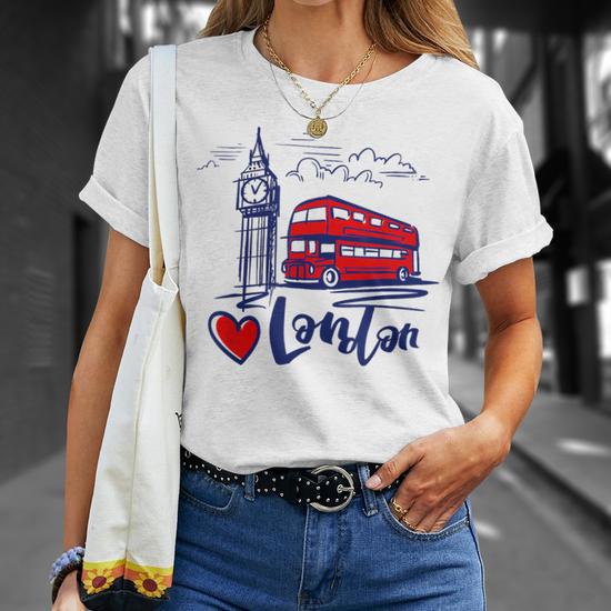 I Love London Uk Sketch Drawing Novelty Cool Graphic London T Shirt Thegiftio UK