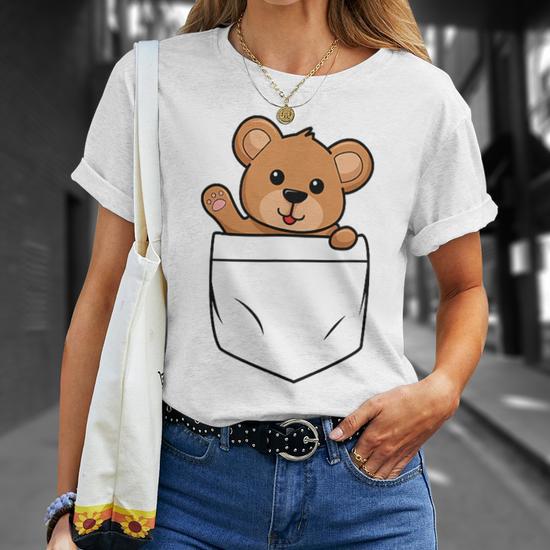 Skylety 6 Pièces Vêtements d'ours T-Shirt Basique d'ours T-Shirt Classique d'animaux en Peluche T-Shirt d'ours en Peluche Vêtements d'ours à Col Rond