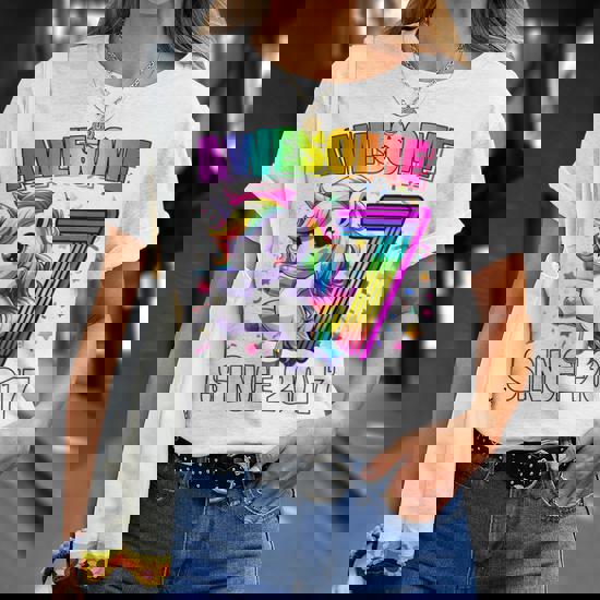 Girls 7th Birthday Unicorn Tshirt Awesome Since 2012 Girls 7th Birthday Unicorn Tshirt Awesome Since 2012