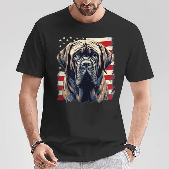 4Th Of July Us Flag English Mastiff Dog T Shirt Monsterry