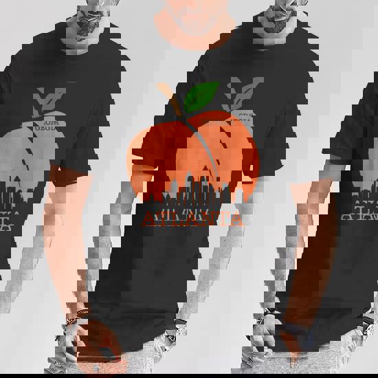 Vintage 80s USA MADE Atlanta 都市ピーチTシャツ L True Vintage 80s 1981 Peachtree Road Race Atlanta | Depop