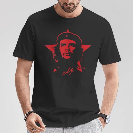 OM3 Maglietta Uomo Che Guevara SciFi Rebellion – Stampa Vintage Effetto Usato – 100% Cotone – Taglie S-4XL