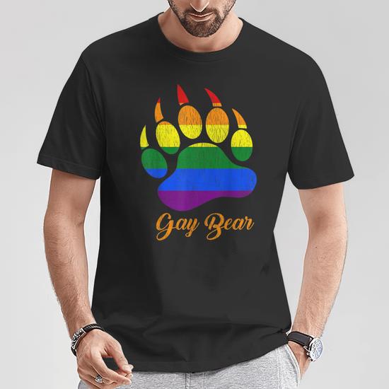 BOTTOM Gay Pride Flag Rainbow Shirt Destroyed Look Graphic
