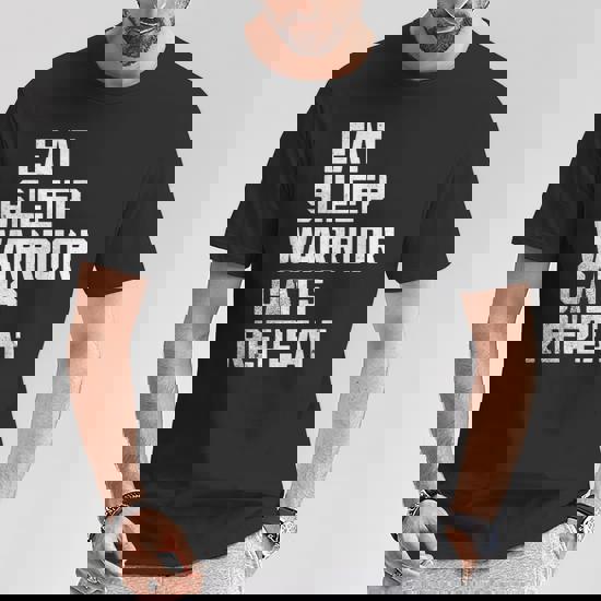 Eat Sleep Warrior Cats Repeat Cat Lover Tshirt Eat Sleep Warrior Cats Repeat Cat Lover Tshirt