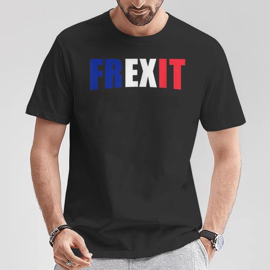 T-shirt Général De Gaulle Frexit - Sauvons La France, Sortons De L'Europe - Polyester, Fabriqué En France, Taille Regular - Neuf Avec étiquettes