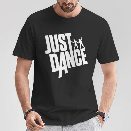 Just Dance White Text T-Shirt - Thegiftio