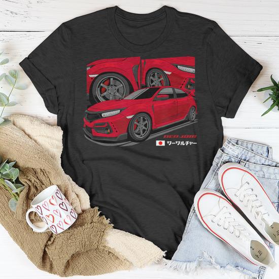 Neo Jdm Red Car Graphic T Shirt Monsterry