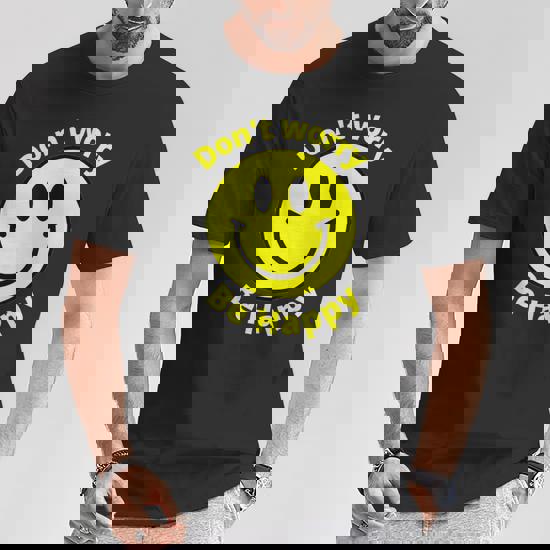 ミュージシャン DOTS Don't Worry, Be Happy L/S TEE Amazon.com: Don't Be Happy Worry Long Sleeve T-Shirt