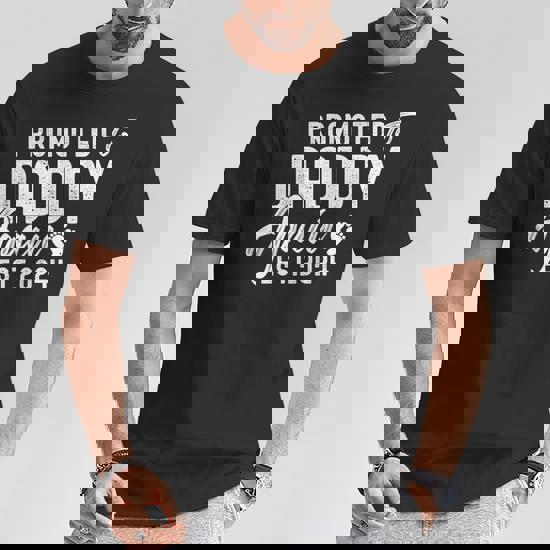Promoted To Daddy Again Est.2019 T-Shirt Funny Father's Day Promoted To Daddy Again Est.2019 T-Shirt Funny Father's Day