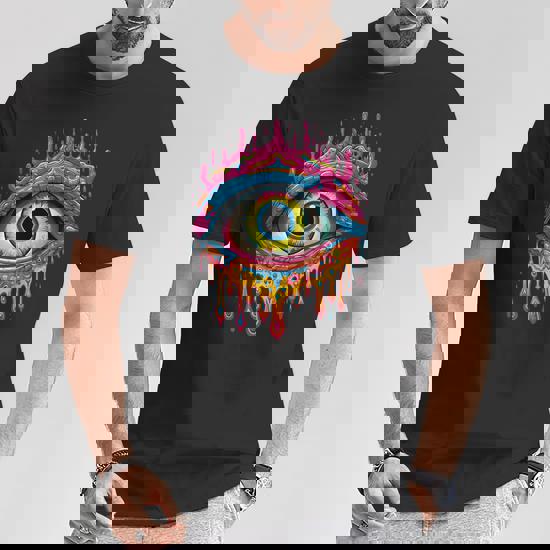 Psychedelic Third Eye Trippy Colorful Hippie Psychonaut T