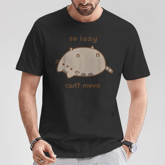 Pusheen 'So Lazy Can't Move' Gray Adult T-Shirt - Official Merchandise