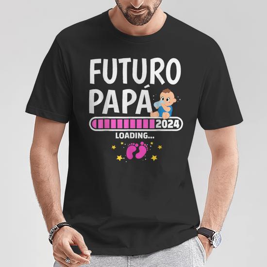 Regalo Futuro Papa 2024 Primerizo Padre Anuncio Embarazo Camiseta unisex Regaloses