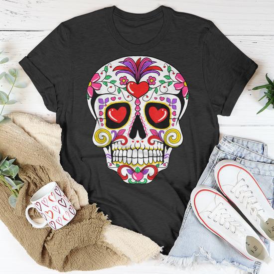 Valentine's Day Shirts For Women - Oversized Skeleton Love Heart Graphic Tee, Casual Tops - View #4