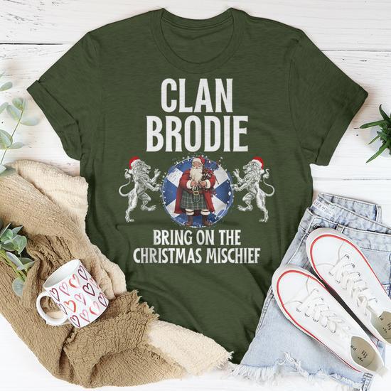 Brodie Clan Christmas Scottish Family Name Party T Shirt Seseable UK