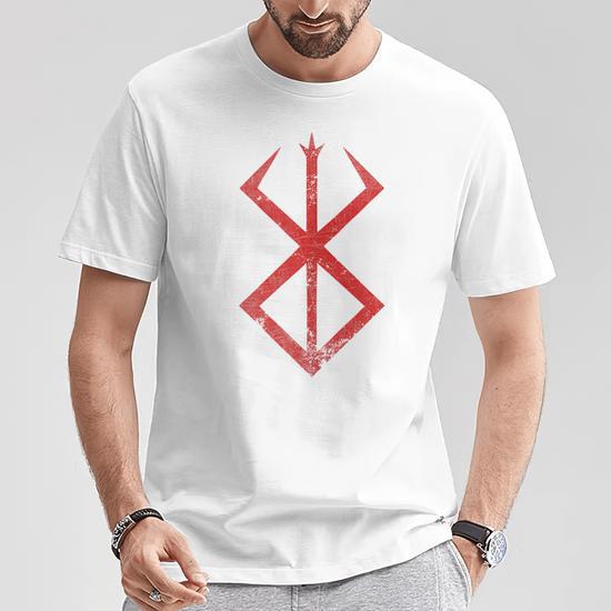 Camiseta Para Hombre MoonWorks Diseño Berserker Runas Vikingas - Algodón 100% - Corte Slim Fit Y Tallas Grandes