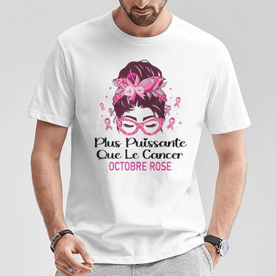 T-Shirt Femme Octobre Rose Tiorhooe - Ruban Rose Cancer Du Sein, Cadeau De Soutien, Taille S à 2XL - 3
