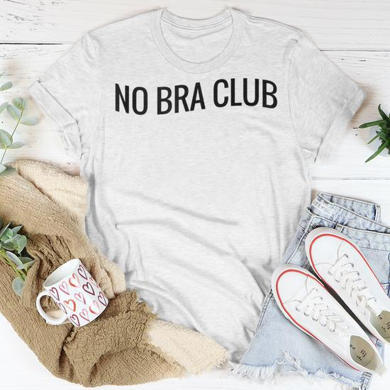  Womens No Bra Club Funny Free The Nip Go Braless Feminist  Nipples V-Neck T-Shirt : Clothing, Shoes & Jewelry