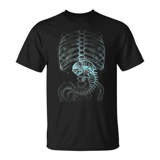 Alien Radiography X-Ray Skeleton T-Shirt | Seseable UK