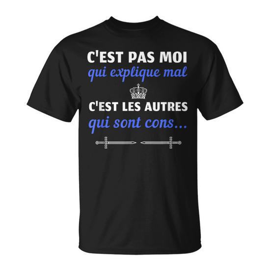 T-shirt Humour Homme Xplicit - Citation Drôle Pub Bière - Noir Taille L - Coton