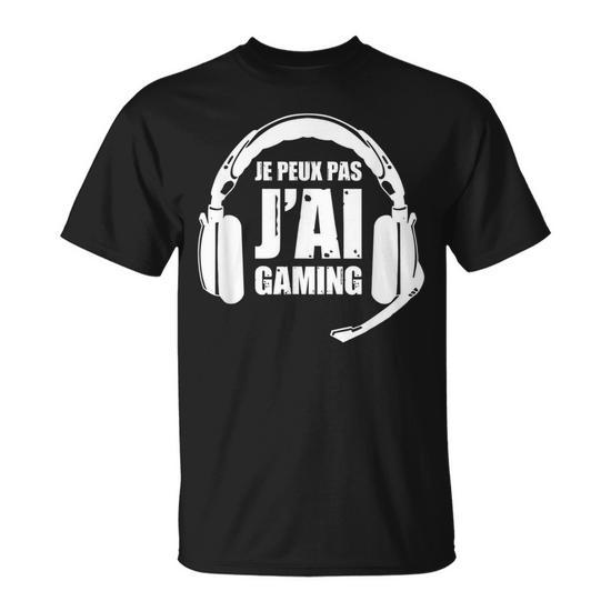 T-Shirt "J'Peux Pas J'ai Console" - Cadeau Drôle Pour Gamer - Manette De Jeu Vidéo - Coupe Classique
