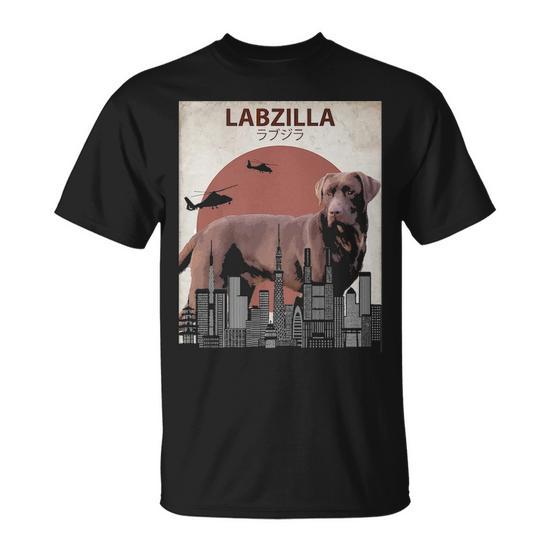 Labzilla Chocolate Labrador Retriever Lab Dog T Shirt Mazezy