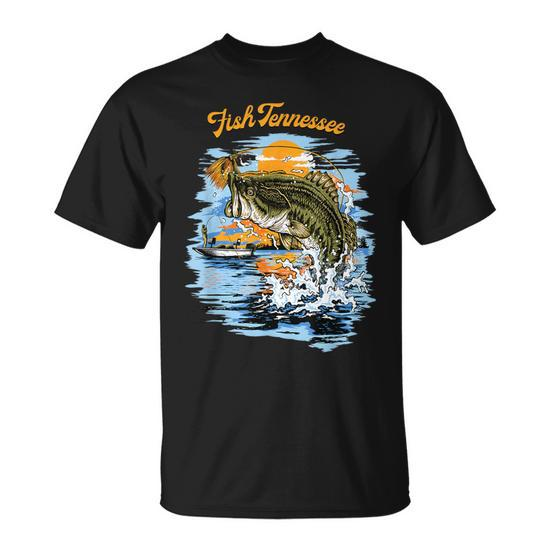 Largemouth Bass Fish Tennessee Fishing T-Shirt - Monsterry UK