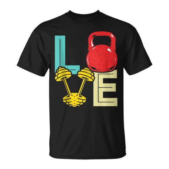 Love Weightlifting Valentine's Day Vintage Fitness Gym T-Shirt