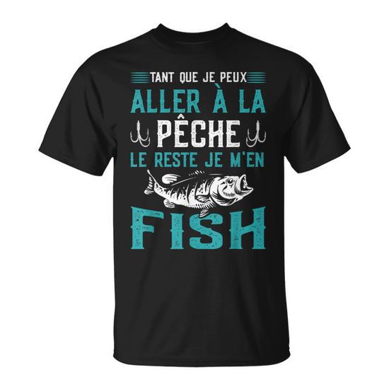 T-Shirt Graphique Pêche Avec Poissons Dans L'Eau - Cadeau Idéal Pour Pêcheurs Passionnés