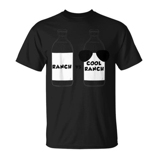Ranch Dressing Graphic Ranch Dressing Vs Cool Ranch Sunglass T-Shirt -  Monsterry