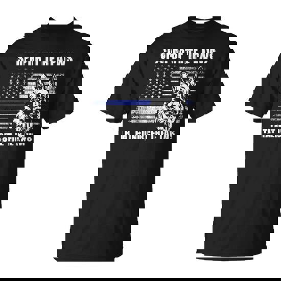 Supporting The Paw That Enforces The Law Blue Line T-Shirt Supporting The Paw That Enforces The Law Blue Line T-Shirt