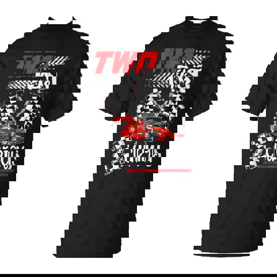 Two Fast 2 Curious Racing 2Nd Birthday Boy Girl T-Shirt | Seseable UK