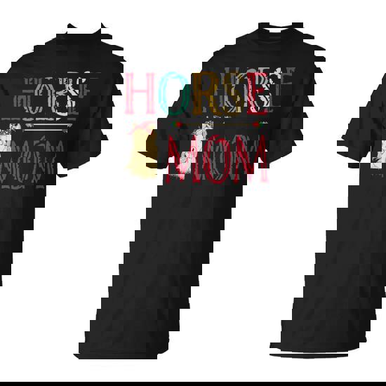 Vintage Horse Graphic Equestrian Mom Cute Horse Riding T-Shirt 