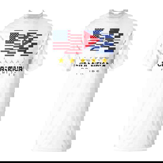 Cuban American Pride Patriotic T-Shirt - Usa & Cuban Flags Cuban American Pride Patriotic T-Shirt - Usa & Cuban Flags