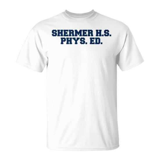 Shermer Hs Phys Ed 80'S Retro T-Shirt - Monsterry