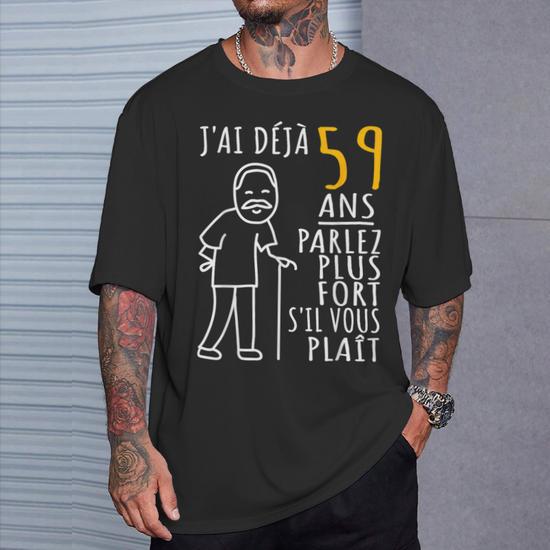 T-shirt Humour 'Incroyable Since 1959' - Cadeau Anniversaire, Multiples Tailles & Couleurs