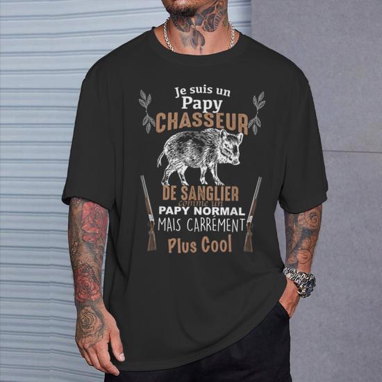 Sweatshirt Humour Chasse Sanglier - Cadeau Drôle Pour Grand-père, Père - 241 G, Coupe Classique - 10