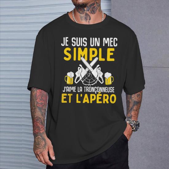 T-shirt Gildan 5000 Logo Forestier, Homme, 100% Coton, Solide, Taille S-5XL