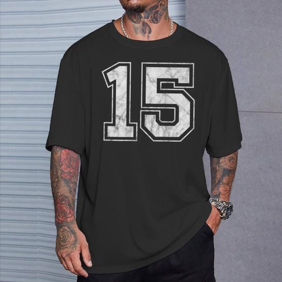 Number 15 On The Back T-Shirt - Monsterry